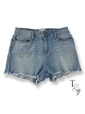FRAN Denim Ruby Cutoff Stretch Jean Shorts Frayed Hem Light Wash Size 31
